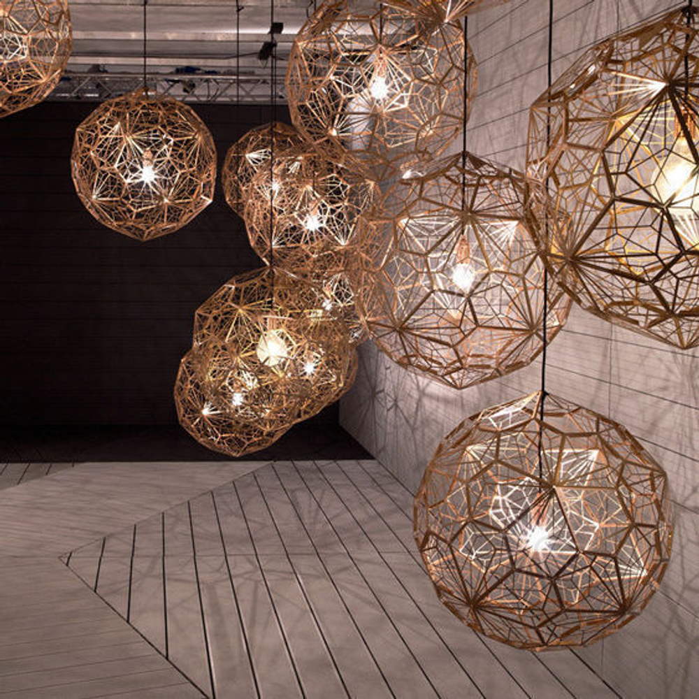 Pendant design lamp  Etch Web by Tom Dixon (Silver)