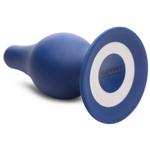 Синяя анальная пробка Squeezable Tapered Large Anal Plug - 10,4 см. (Цвет: синий)