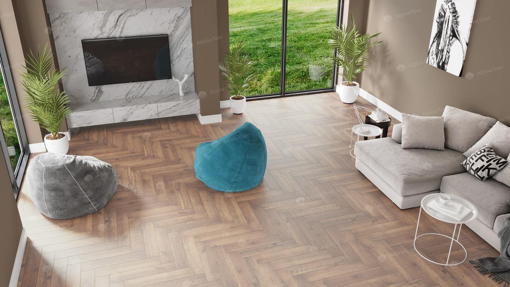 Каменно-полимерная плитка Alpine Floor Паркет лайт (Parquet Light) Роял ЭКО 13-2