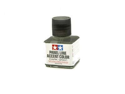 Краска для финальной отделки модели Tamiya, Accent Color, Темно серая (Dark Gray), смывка 40мл