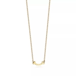 Подвеска из жёлтого золота 18k, Tiffany💙 T - smile mini