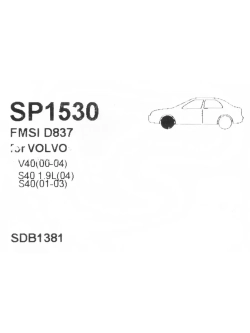 Колодки тормозные MITSUBISHI Carisma (98-05),Colt (08-) VOLVO S40 передние (4шт.) SANGSIN