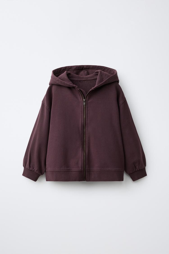 ZARA ХУДИ С МОЛНИЕЙ, ГРАНАТОВЫЙ