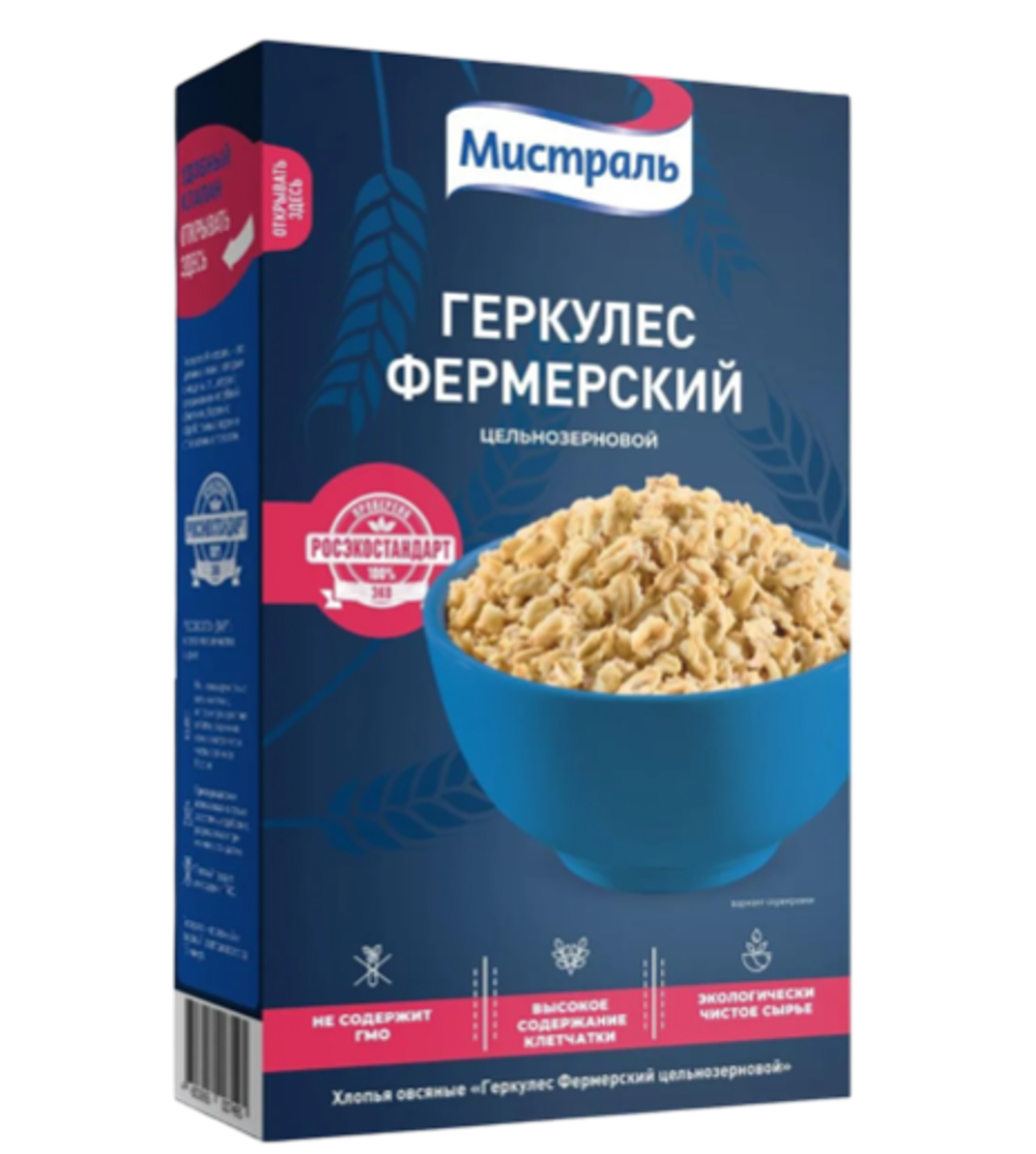 Хлопья  Геркулес фермерский 400г МИСТРАЛЬ