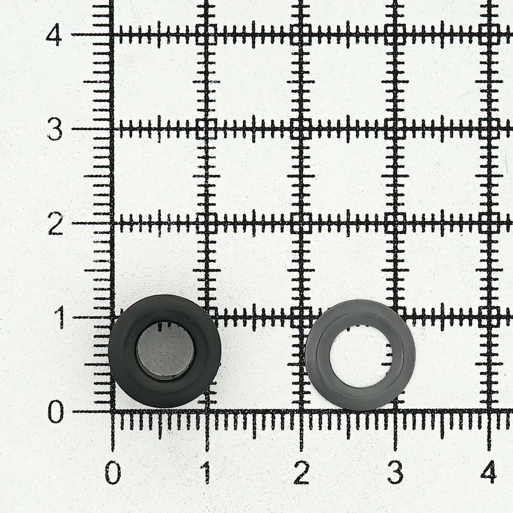 Люверсы металл ⌀6.0 мм (внутр.), h=6.42 мм, внешн. ⌀11.9 мм, №4, сталь, оксид, 100 шт, New Star