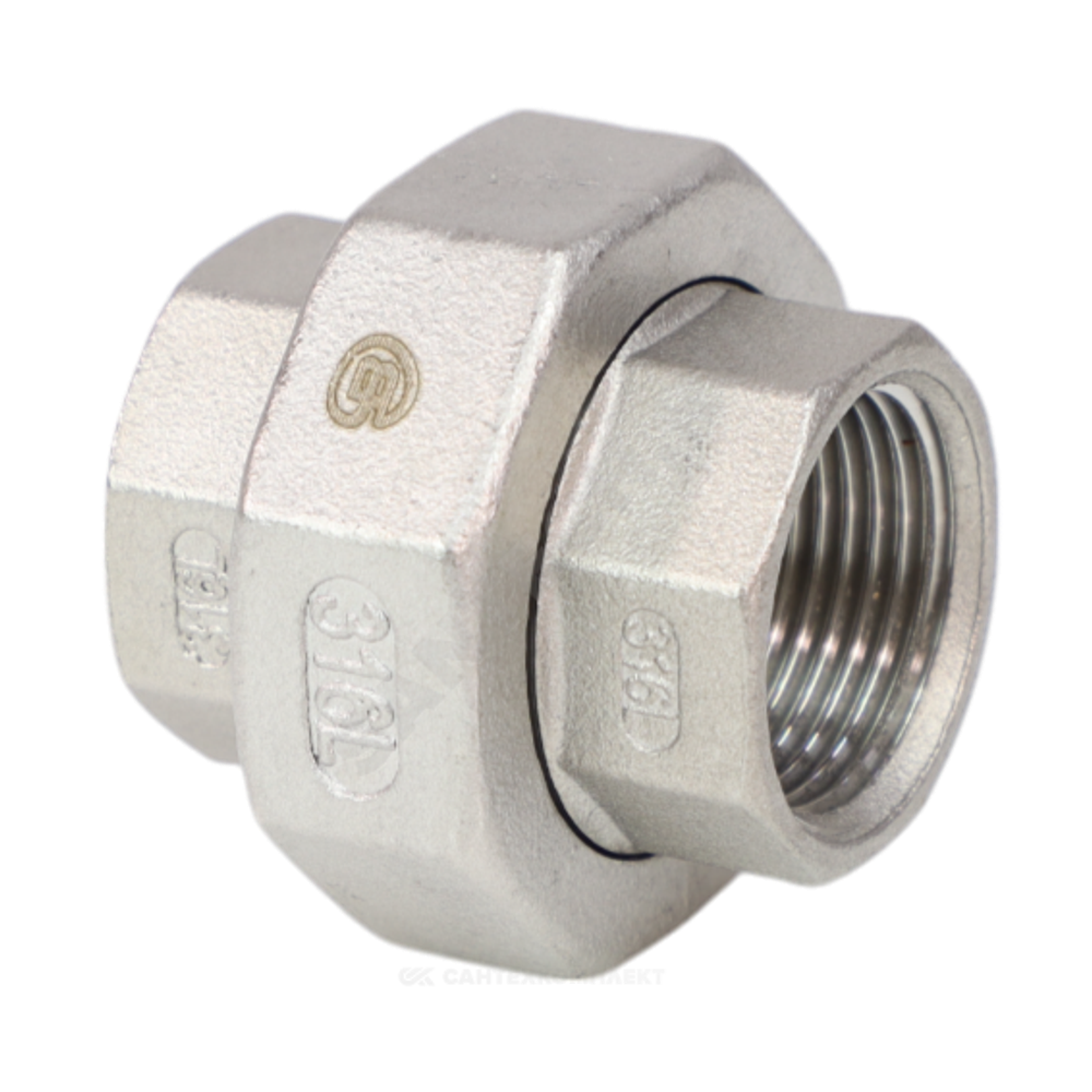 Соединитель американка сталь нерж Ду 20 (3/4") ВР Benarmo