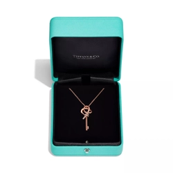 Подвеска - ключ из розового золота с бриллиантами, Tiffany 💠 Knot - В наличии