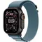 Часы Apple Watch Ultra 3, 2025, 49 мм, титан чёрного цвета, ремешок Alpine голубого цвета