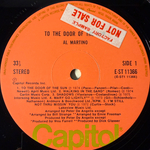 Al Martino ‎– To The Door Of The Sun (Англия 1975г.) Promo