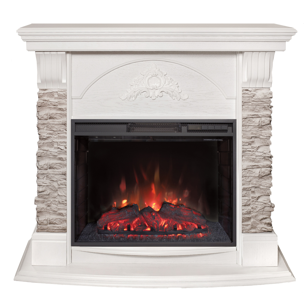 Каминокомплект Real Flame Athena GR WT с очагом Sparta 25,5