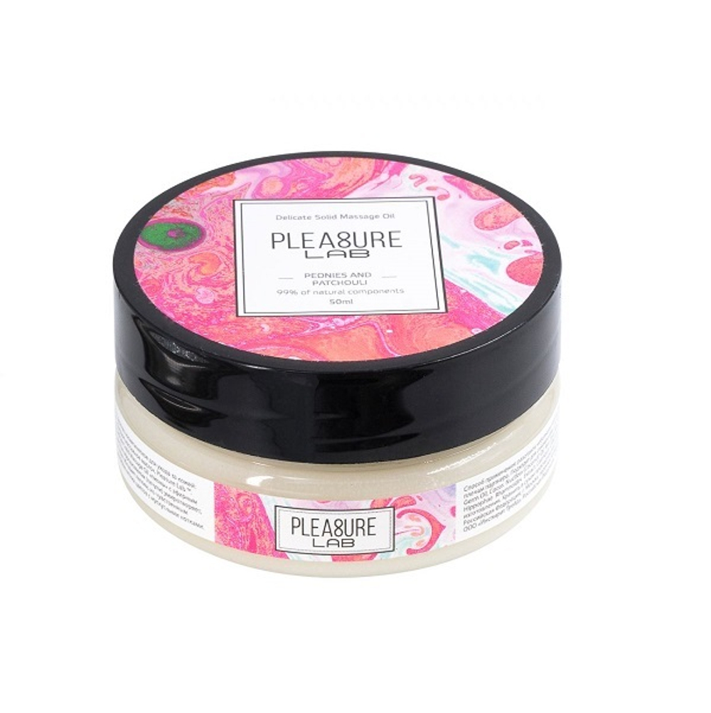 Твердое массажное масло с ароматом пиона и пачули Pleasure Lab Delicate 50мл
