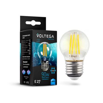 Светодиодная лампа Шар Crystal Graphene Globe 9W 4000K E27 (7139) VG10-G45E27cold9W-F прозрачная Voltega