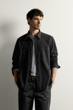 РУБАШКА REGULAR FIT ИЗ ШАМБРЕ С КАРМАНАМИ — ZARA