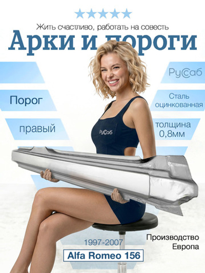 Порог правый Alfa Romeo 156 (Polcar)