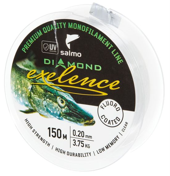 Леска монофильная Salmo Diamond EXELENCE FLUORO COATED Clear 150/020