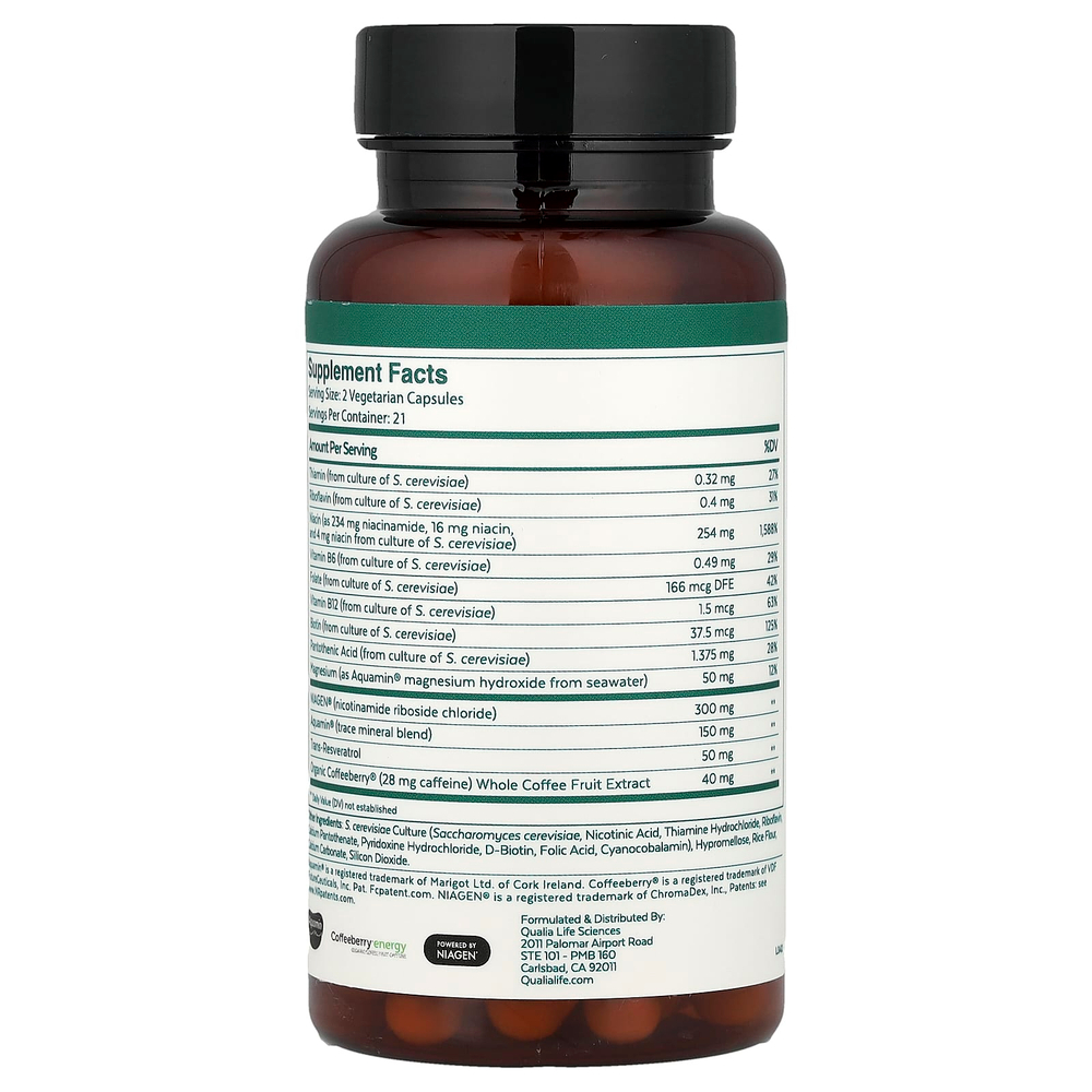 Qualia, NAD+®, 42 капсулы
