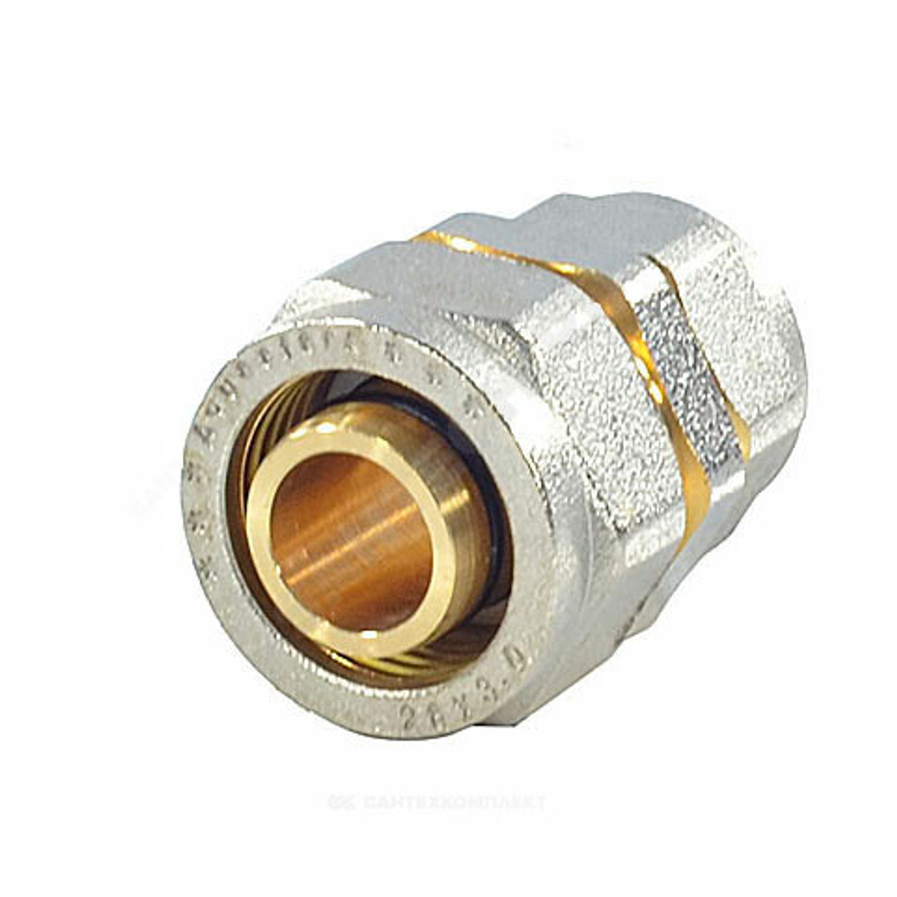 Муфта переходная МП латунь никель обжим Дн 32х20 ГОСТ 32415-2013 7004 Aquasfera 7004-04