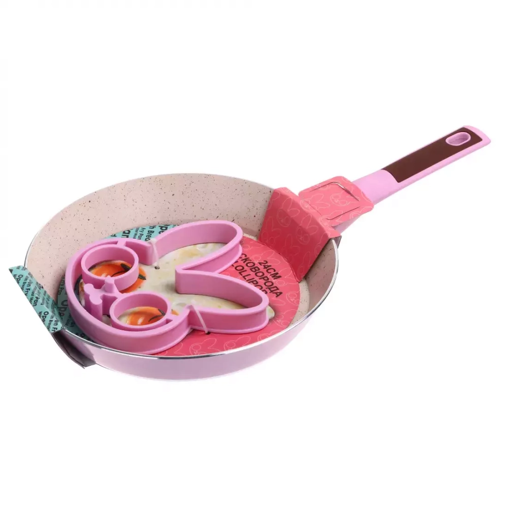 Сковорода классическая 24см с формой для яичницы Kitchen Star Lollipop SYB-L117AK-0124I