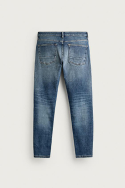 ZARA ДЖИНСЫ SKINNY FIT С РАЗРЕЗАМИ, ВЫЦВЕТШИЙ СИНИЙ