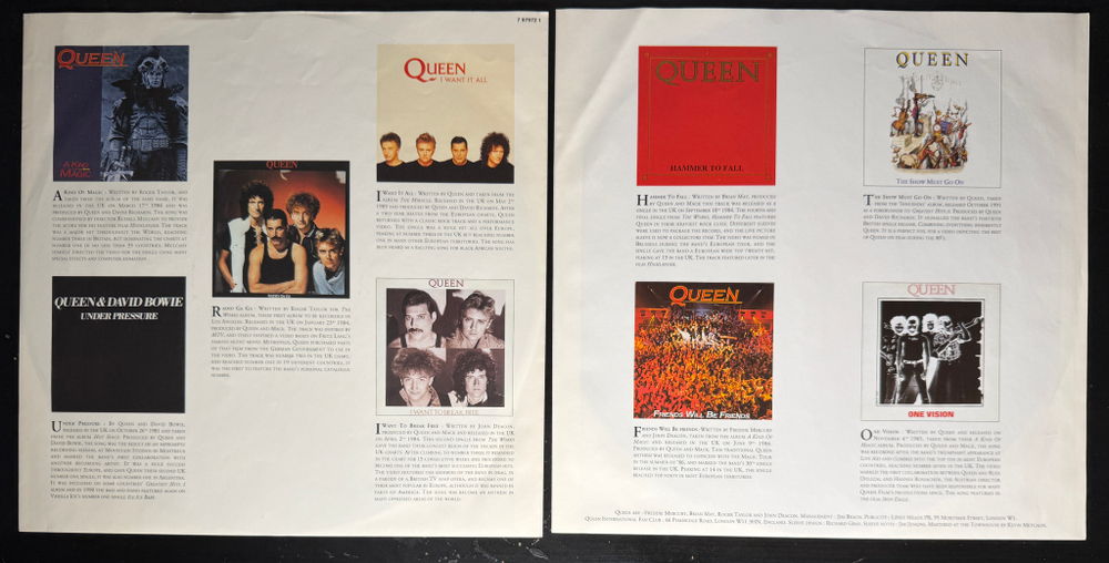 Queen ‎– Greatest Hits II 2LP (Европа 1991г.)