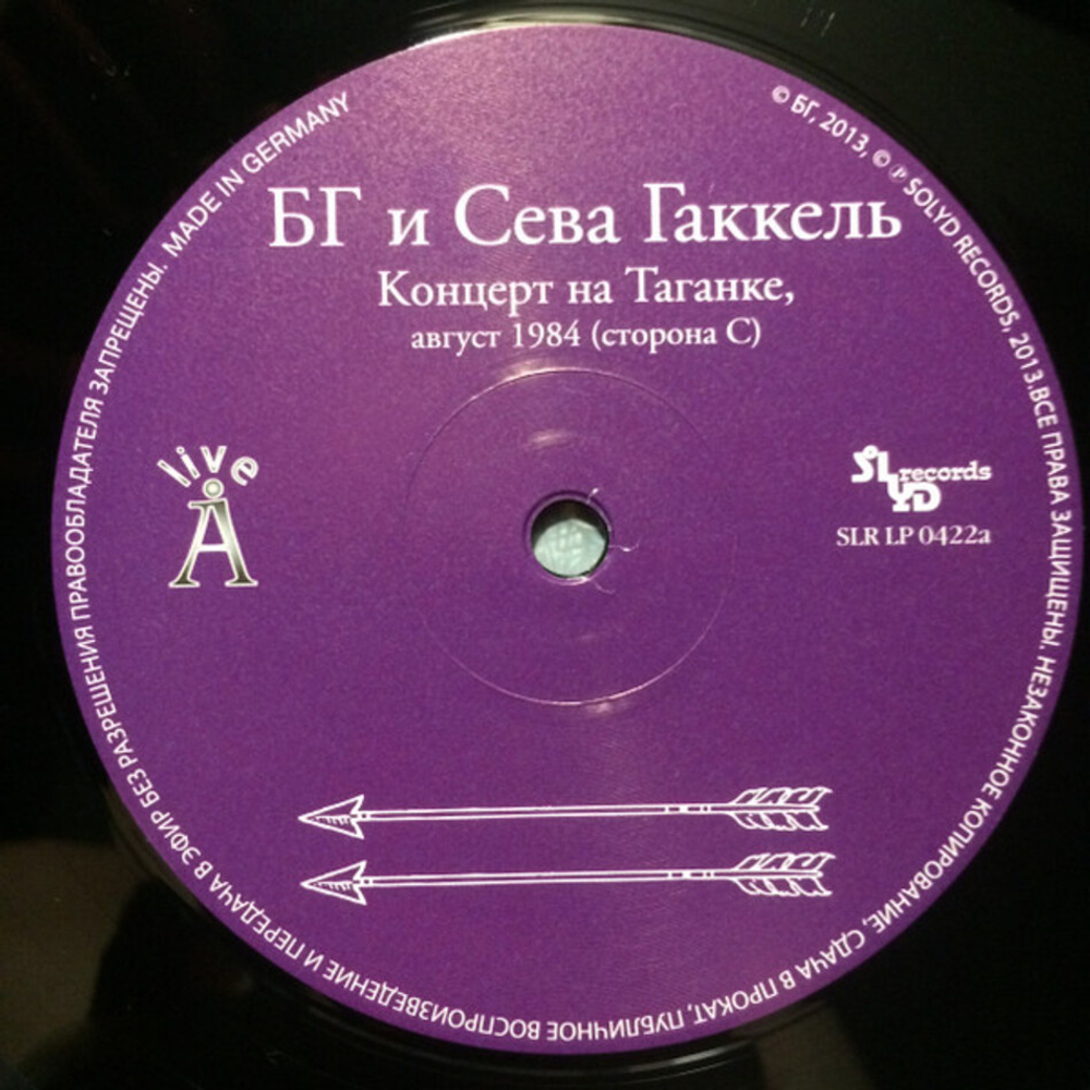 БГ, Сева Гаккель / Концерт На Таганке (2LP)