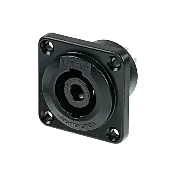 Neutrik NLT4MP-BAG панельный разъем Speakon female 4-контактный, металлический черненый корпус