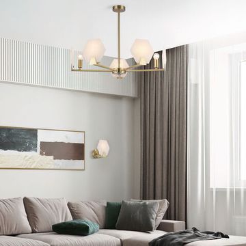Потолочный светильник 5*Е14 60158/5 латунь Marble Eurosvet