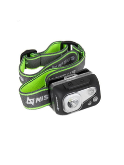 Фонарь налобный NISUS водонепроницаемый 300LM, IPX7, USB