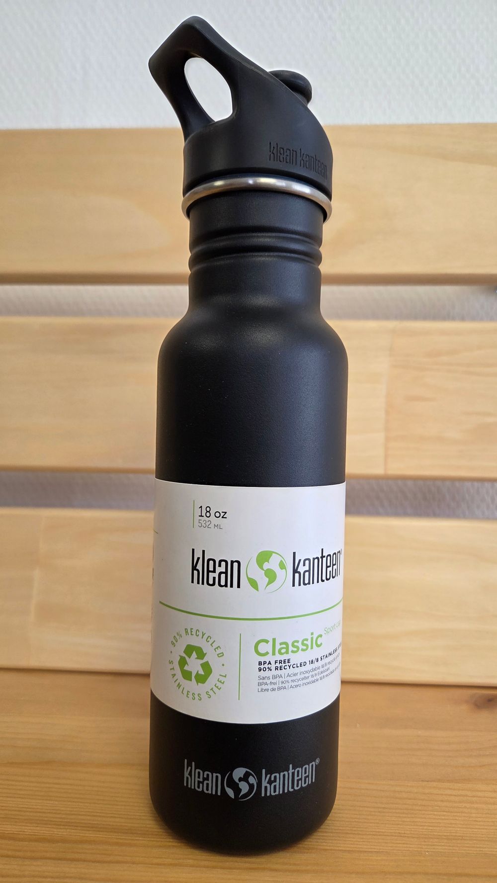 Бутылка Klean Kanteen Classic Narrow Sport 18oz (532 мл) Black (потертости)