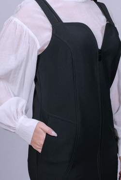 Офисный сарафан Mila Bezgerts 091АП, цвет Черный, размер 54-164
