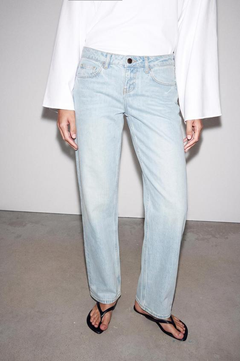 ZARA ДЖИНСЫ Z1975 REGULAR С НИЗКОЙ ПОСАДКОЙ, ГОЛУБОЙ