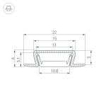 Профиль MIC-FS-2000 ANOD BLACK (Arlight, Алюминий)