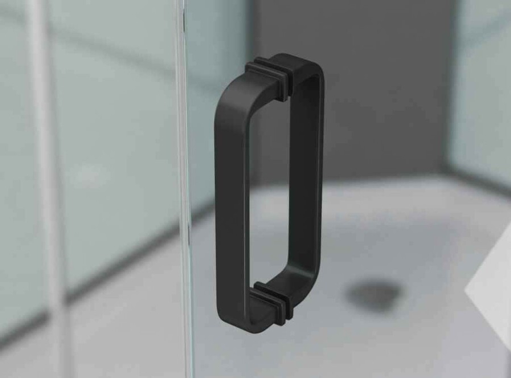Душевое ограждение Ambassador Queen 11011202Black (100х100х200) четверть круга,черный,стекло прозрачное,раздвижная,1 место
