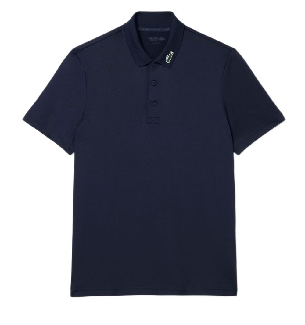 Мужское теннисное поло Lacoste Ultra Dry Stretch Golf — midnight blue