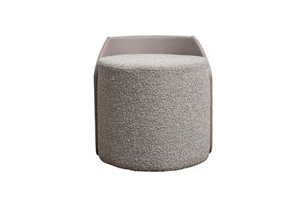 Пуф круглый Garda Decor Bruno серый букле