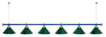 Лампа STARTBILLIARDS 6 пл. (плафоны золотые,штанга золотая,фурнитура золото)