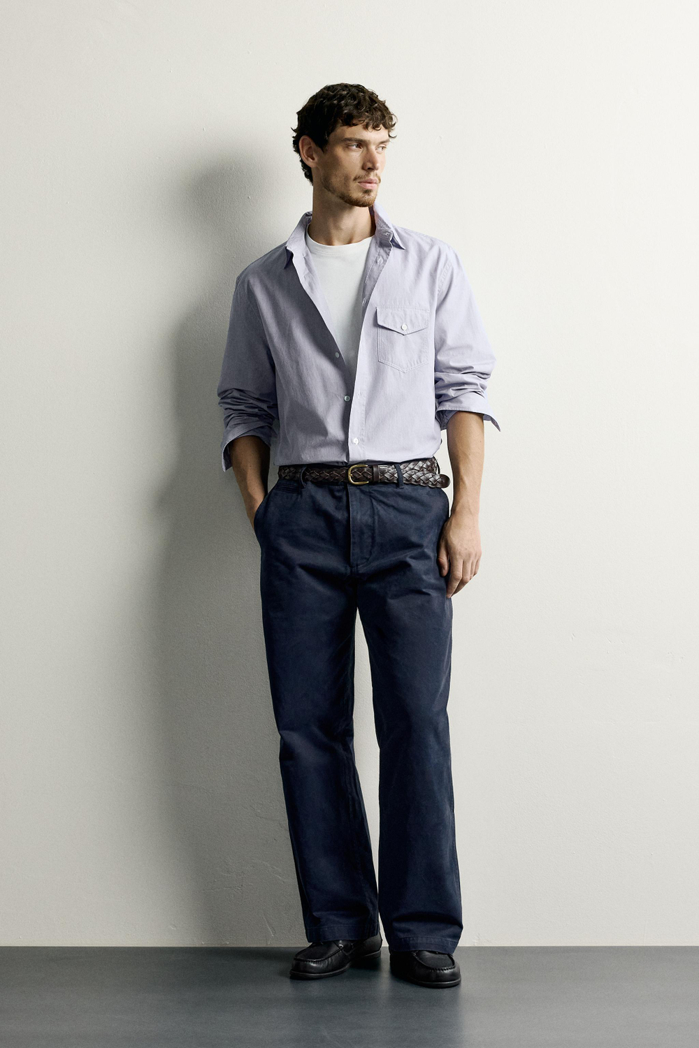 РУБАШКА В ПОЛОСКУ КЛАССИЧЕСКОГО КРОЯ — ZARA · 3759/141