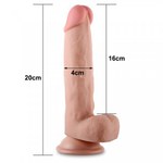 Реалистичный фаллоимитатор Lovetoy Sliding Skin (20×4 см) с мошонкой