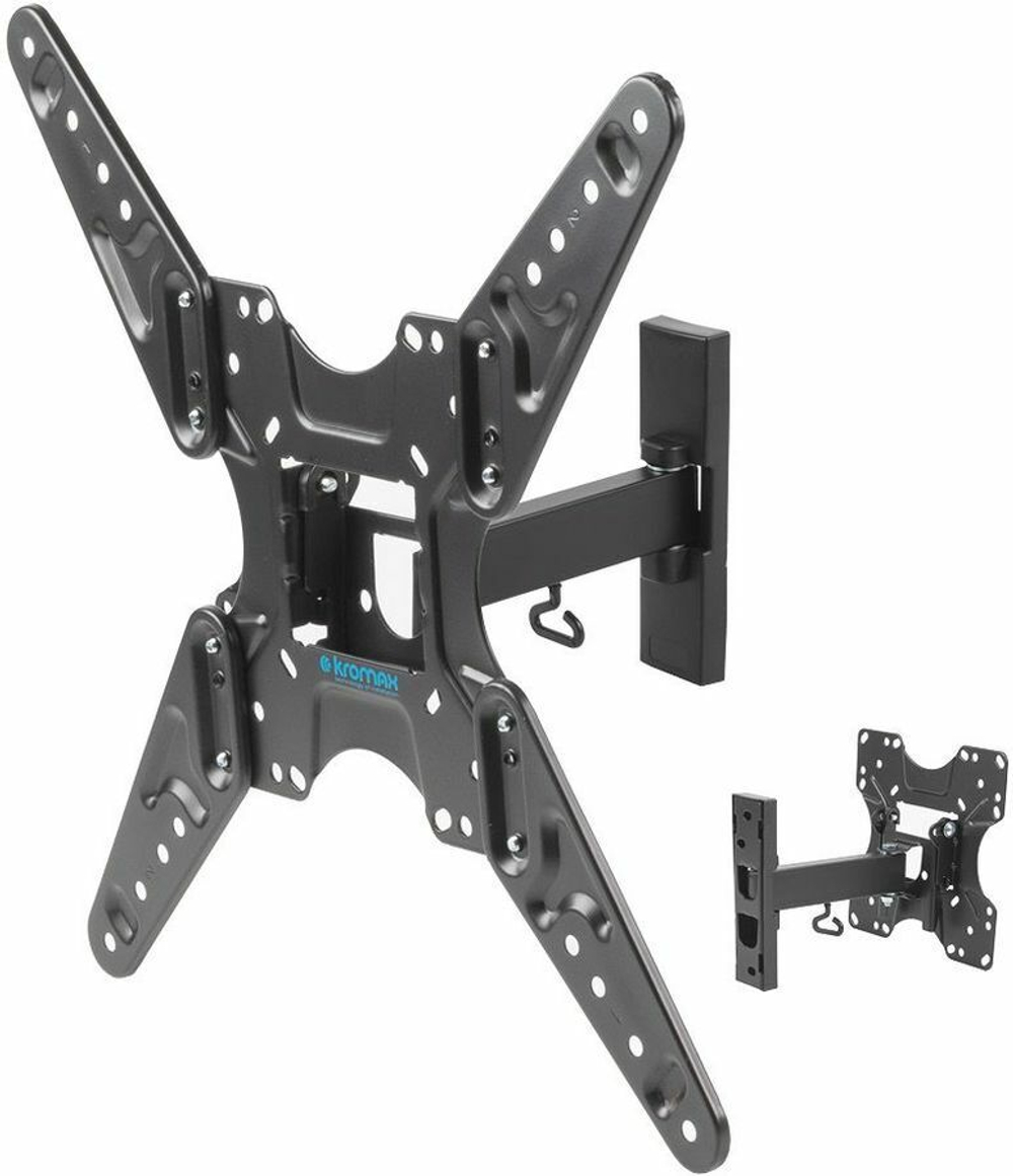 Кронштейн для телевизора Kromax OPTIMA-413 серый 20"-55" макс.30кг настенный поворотно-выдвижной и наклонный (29010)