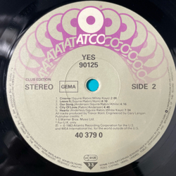 Винтажная виниловая пластинка LP Yes 90125 (Германия 1983)