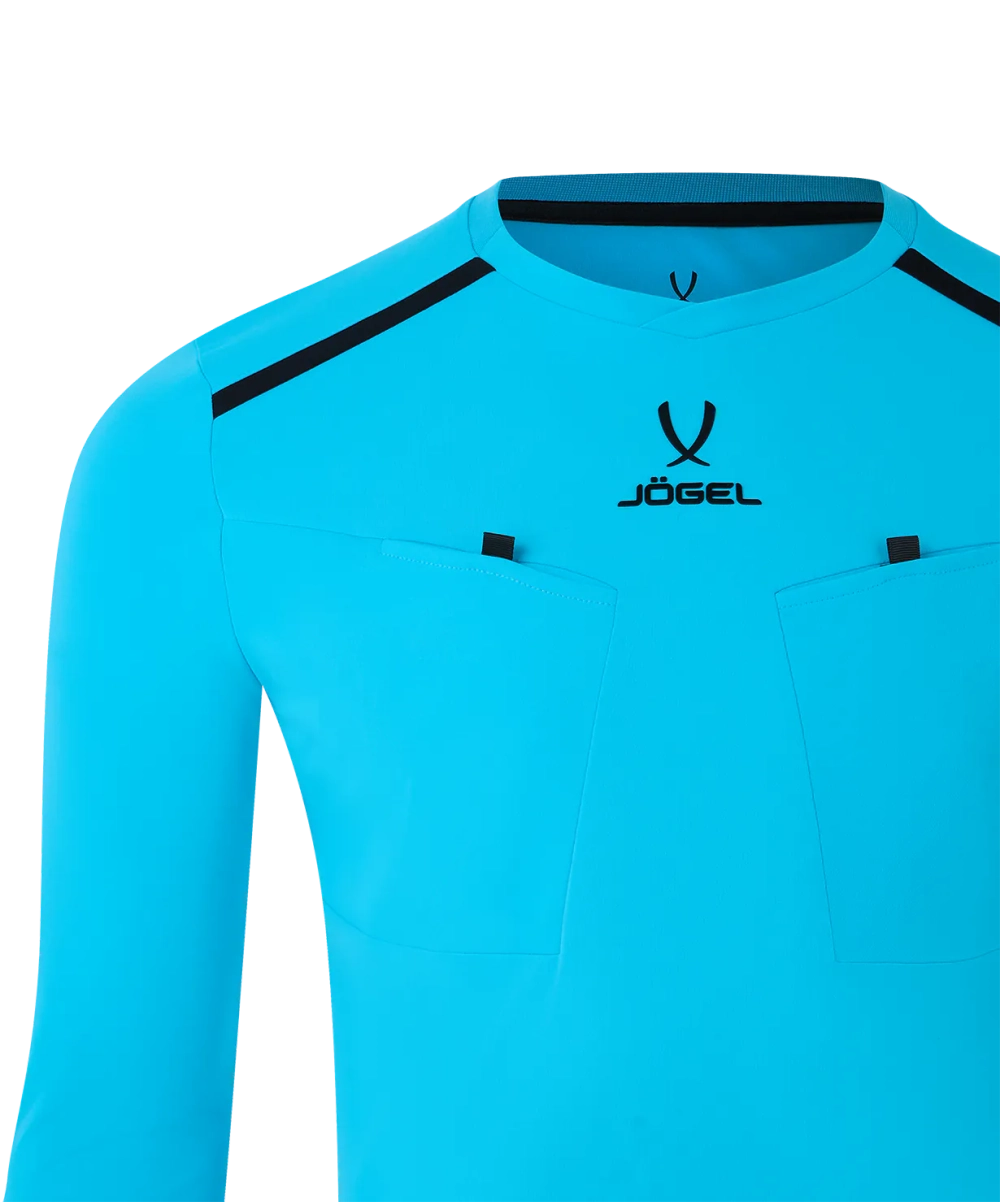 Футболка судейская с длинным рукавом DIVISION PerFormDRY Referee LS Tee, голубой