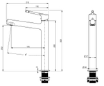 Смеситель для раковины Vincea Феерие (Feerie) VBF-5FE2BG, брашированное золото