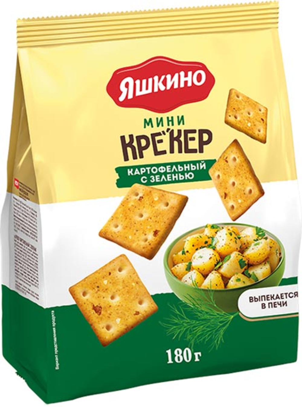 Крекер мини картофельный с зеленью 180гр