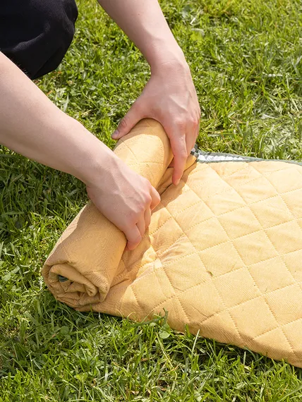 Плед для пикника и отдыха на пляже smart picnic, горчичный