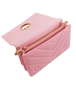 Кожаная сумка через плечо LOVE CLICK CLASSIC SHEEP NAPPA Pinko - розовый(100063 A136)