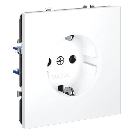 Розетка с заземлением Voltum S70 Белый матовый VLS040102