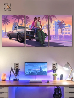 Модульная картина "GTA" 150х70см