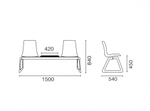 Система с двумя сиденьями и столиком Papatya X-Treme Bench