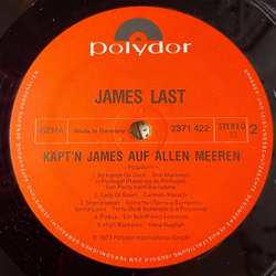Винтажная виниловая пластинка LP James Last Джеймс Ласт Kaptan James Auf Allen Meeren (Germany 1973) (Poster)