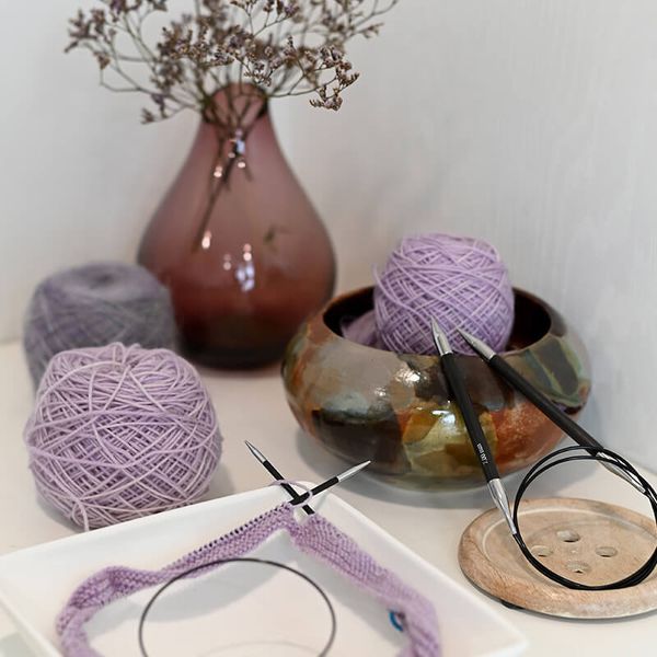 Спицы круговые Knit Pro Karbonz 7 мм / 60 см, карбон, черный, 41174